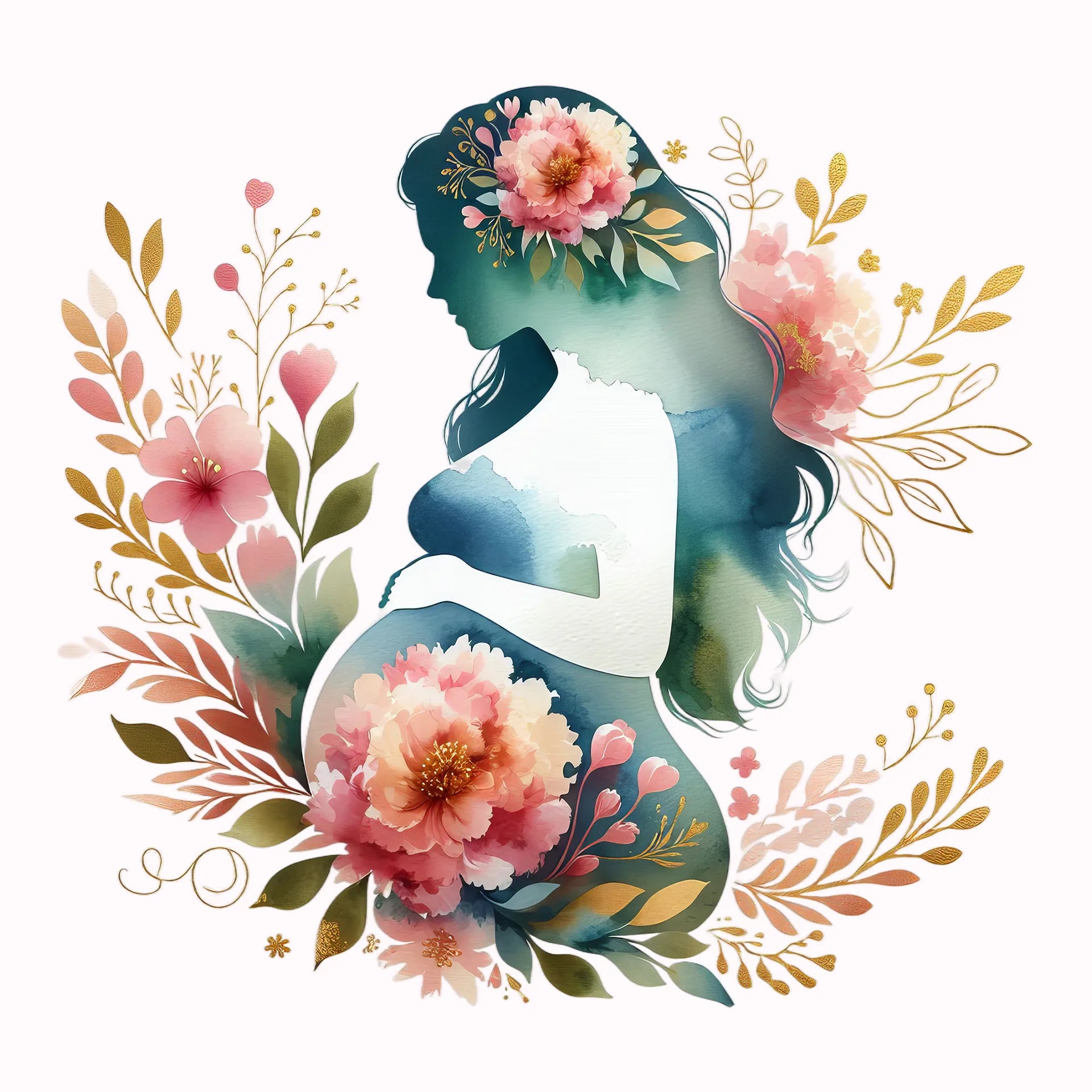 Permanent Sticker Schwangerschaft Mama Natur