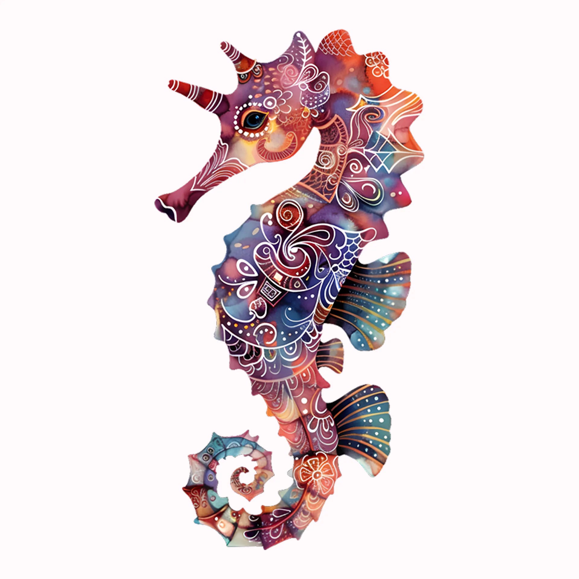 Permanent Sticker Seepferdchen Boho Ocean Spirit