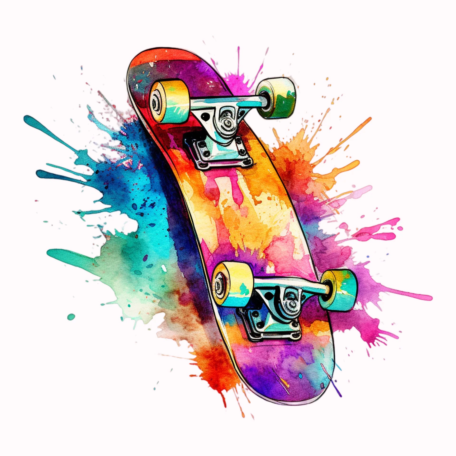 Permanent Sticker Skateboard Bunt