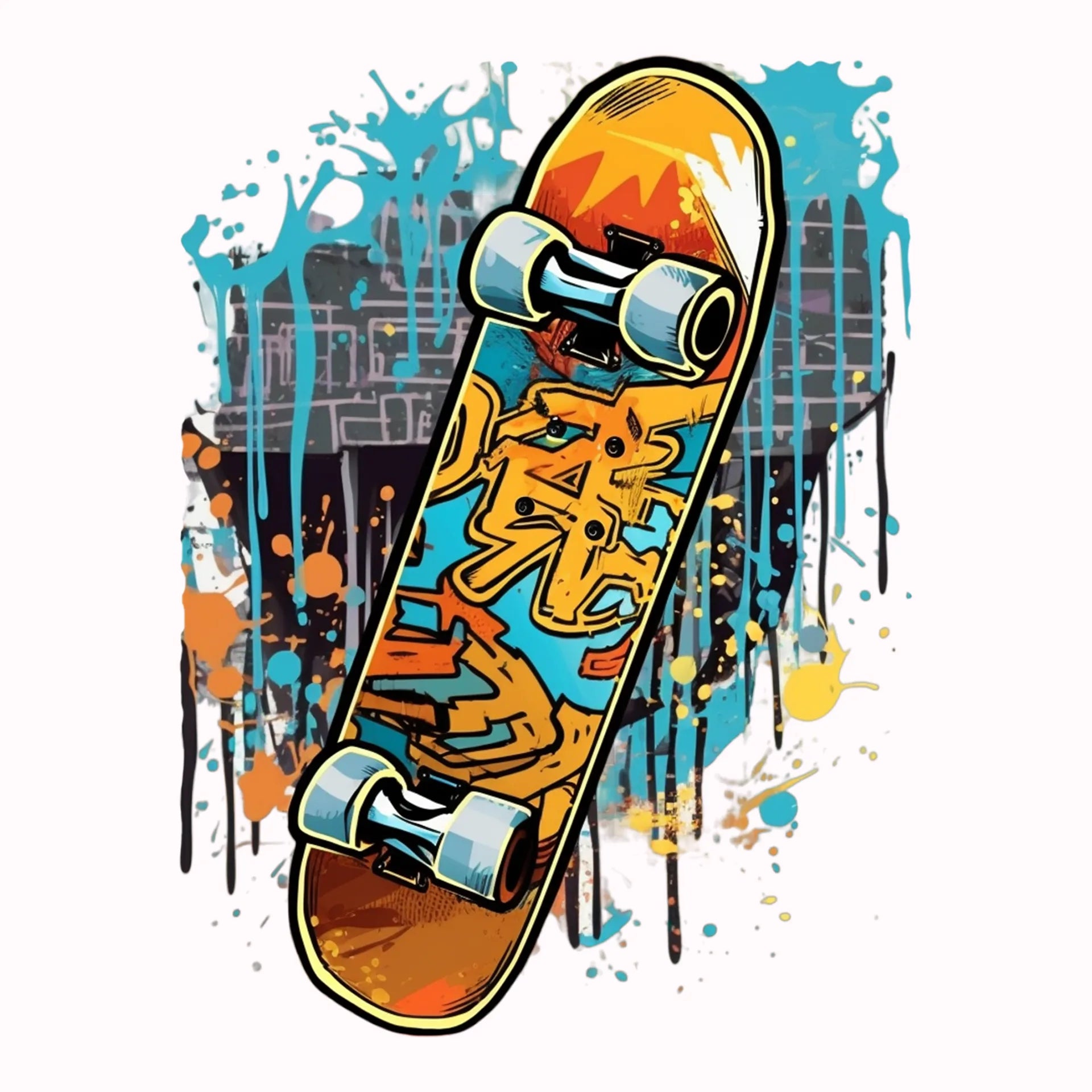 Permanent Sticker Skateboard