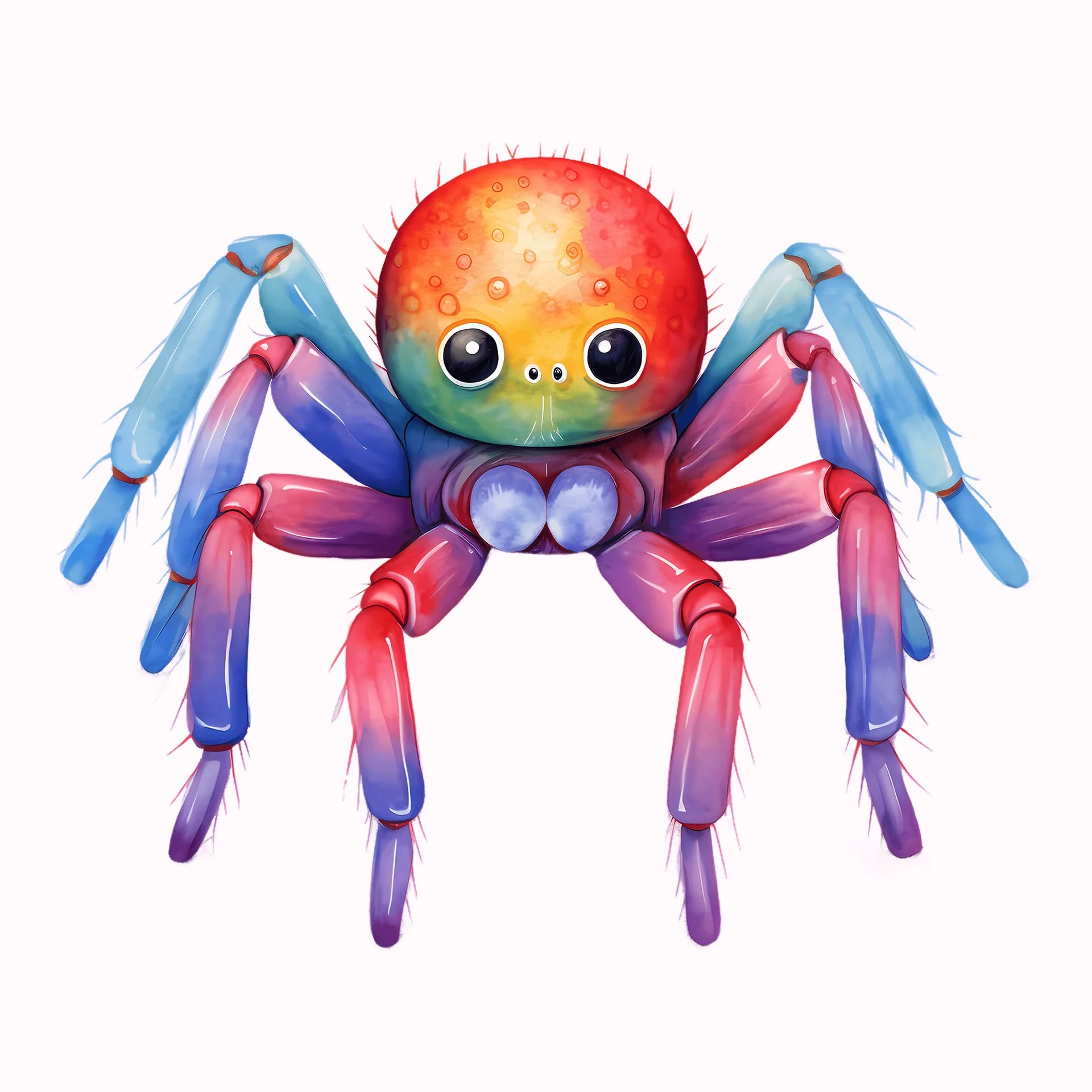 Permanent Sticker Spinne Regenbogenkrabbler