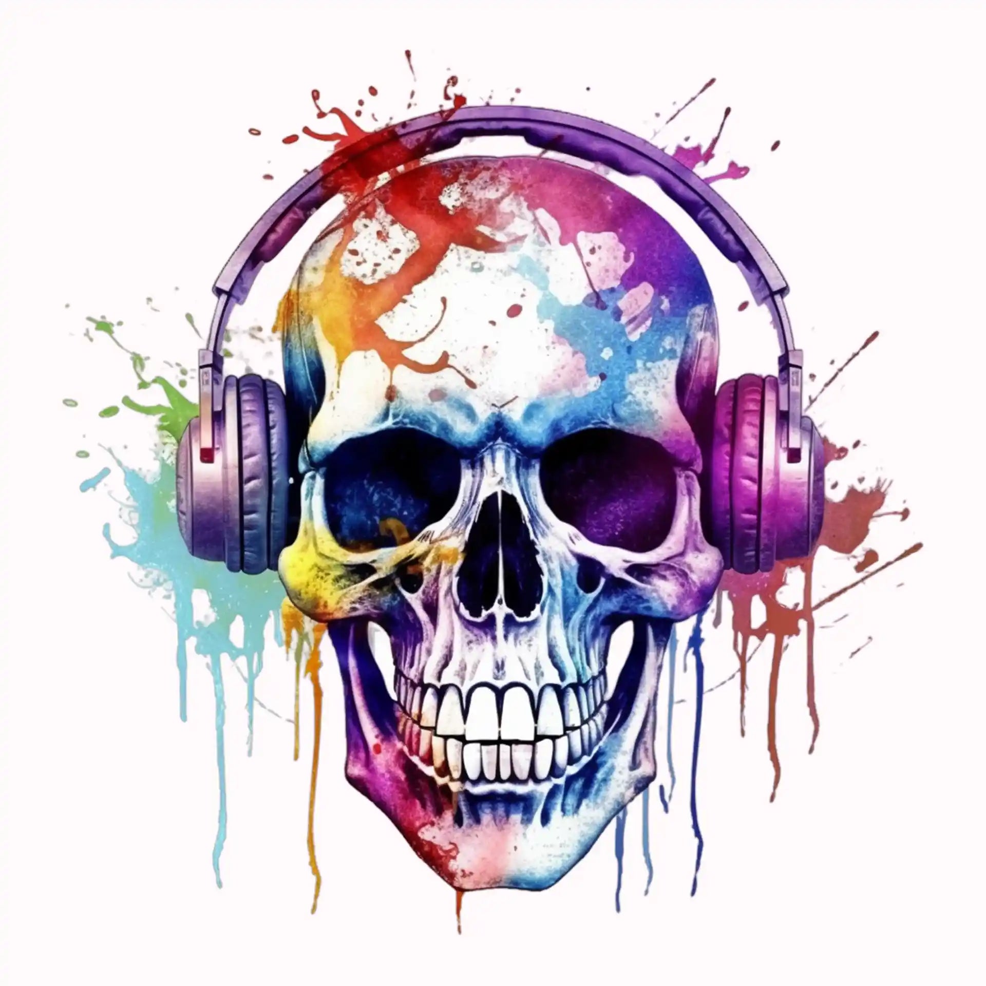 Permanent Sticker Splash Schädel Skullbeats