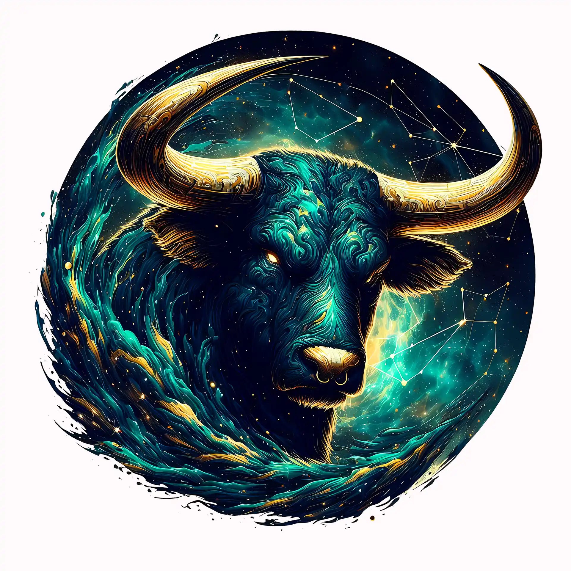 Permanent Sticker Sternzeichen Galaktischer Stier