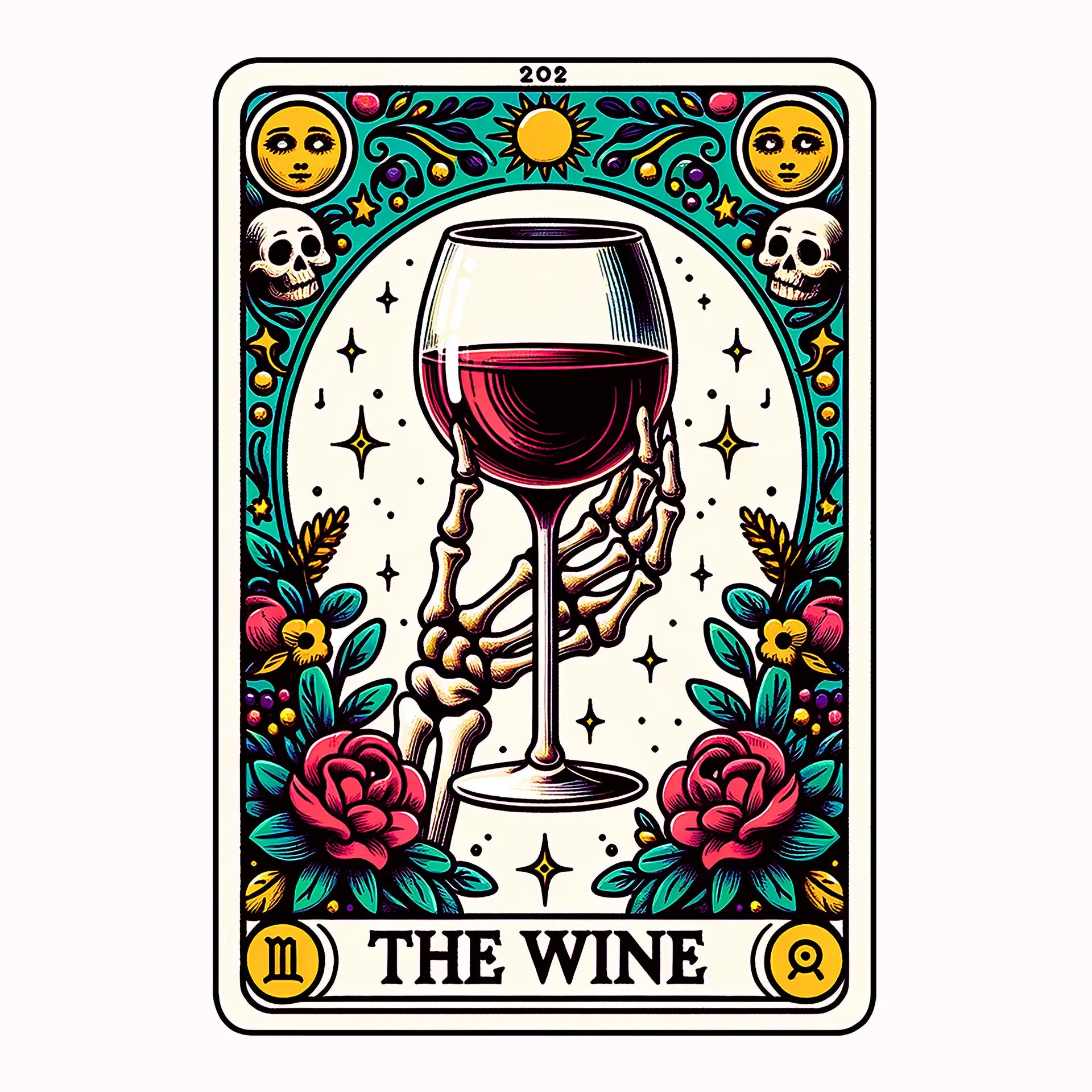 Permanent Sticker Tarotkarte THE WINE