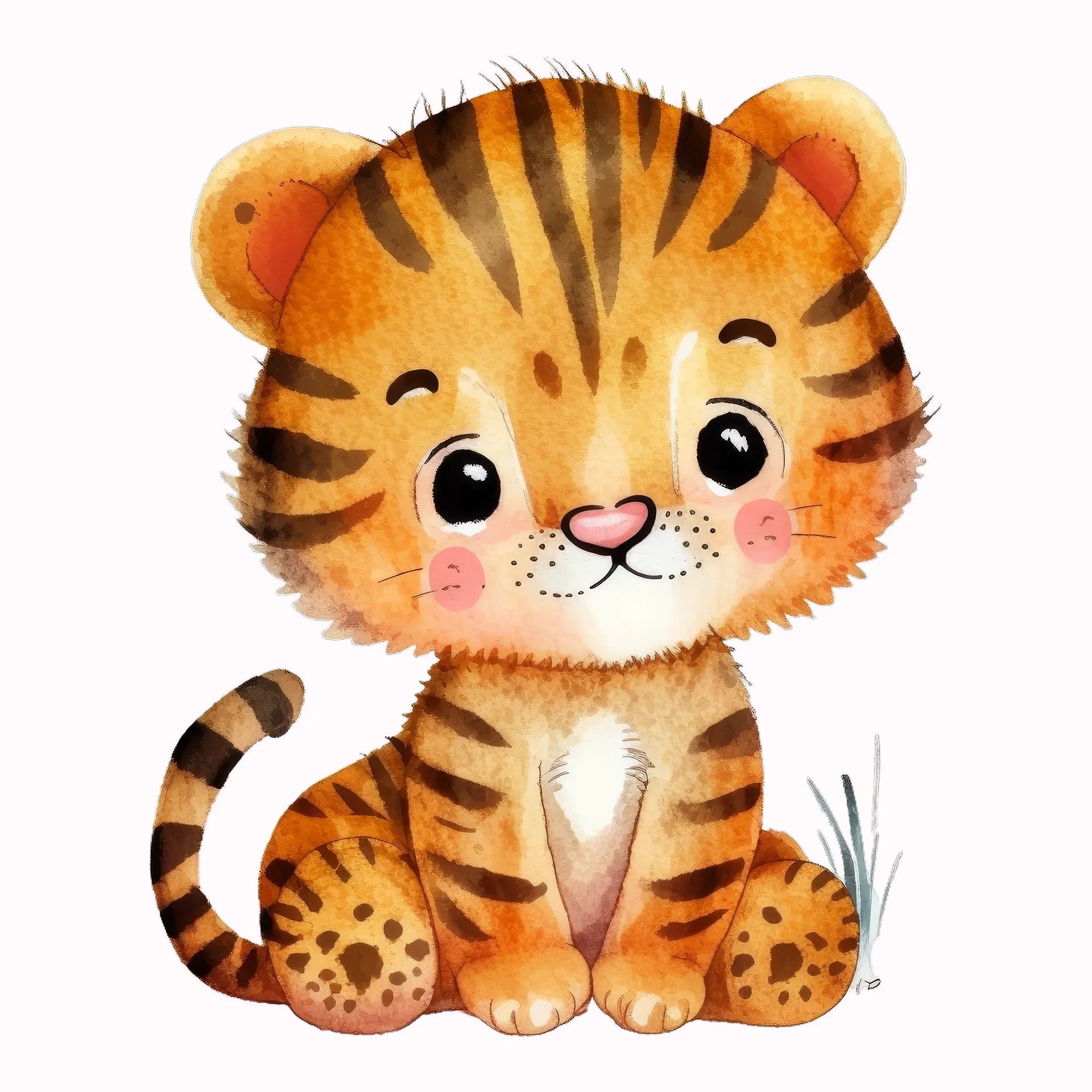 Permanent Sticker Tiger Baby Tom