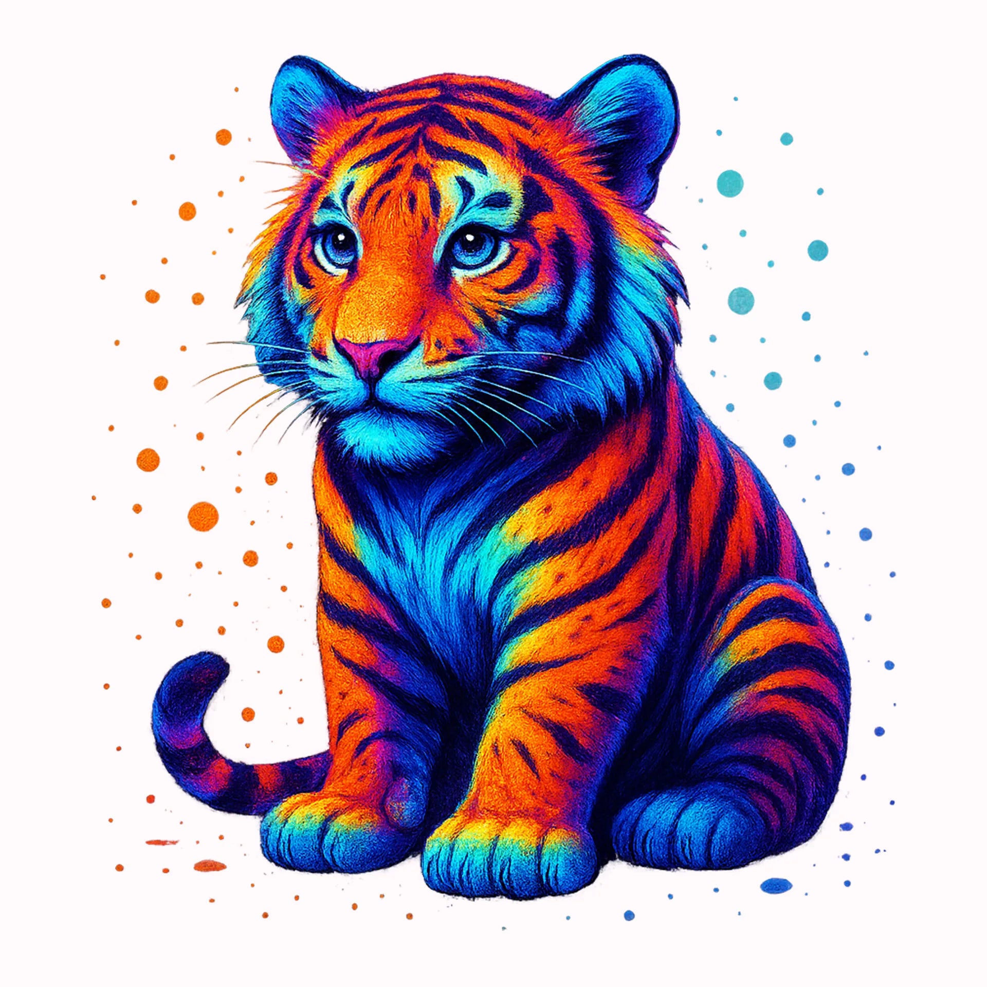 Permanent Sticker Tiger Dschungelglanz