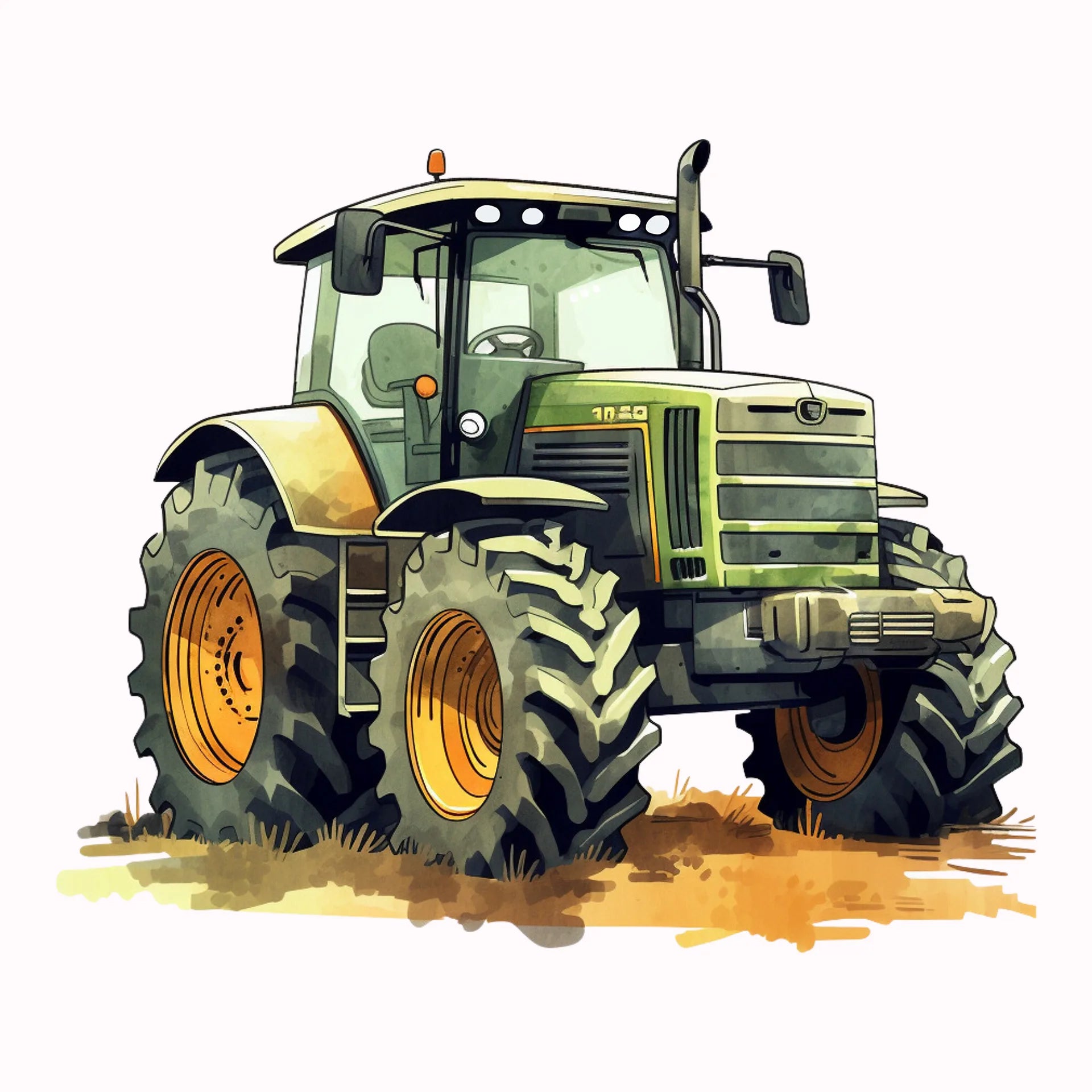 Permanent Sticker Traktor