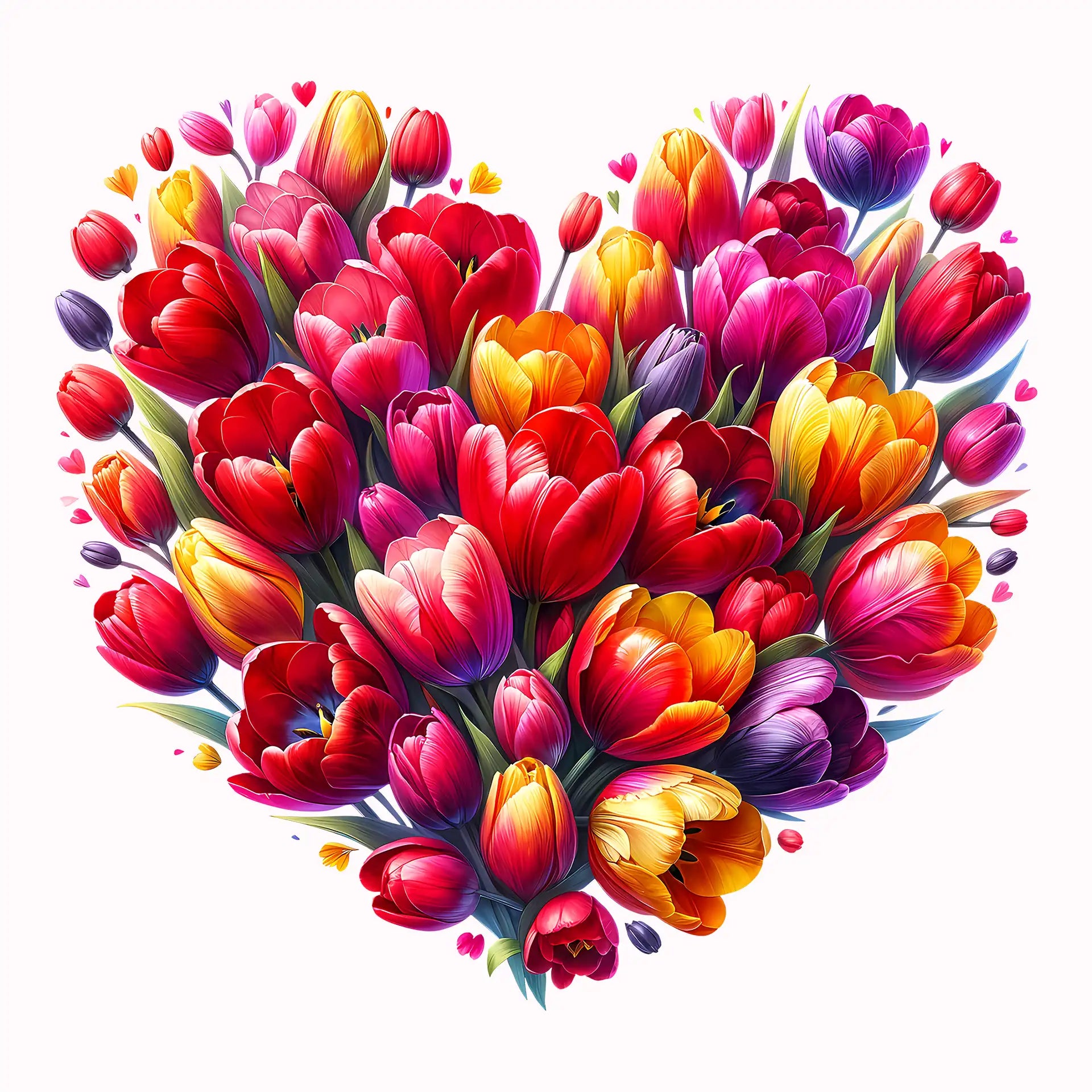 Permanent Sticker Tulpenzauber Blütenherz