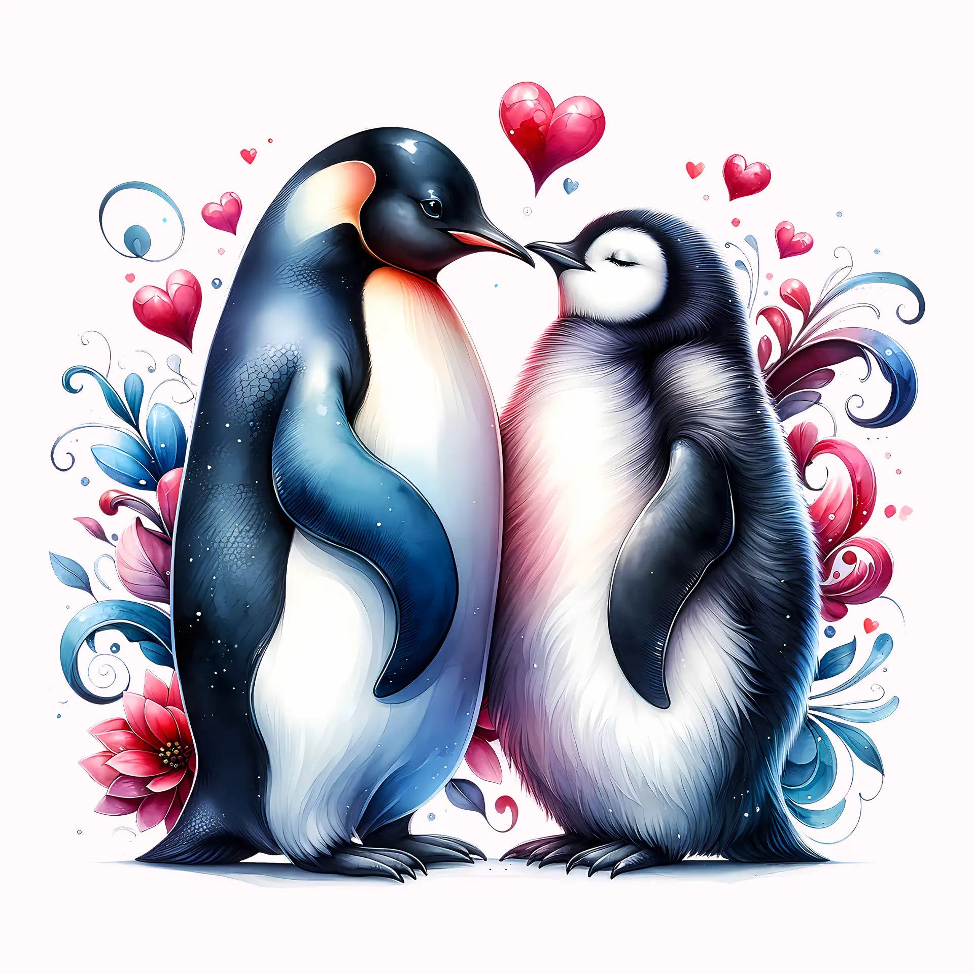 Permanent Sticker Verliebte Pinguine