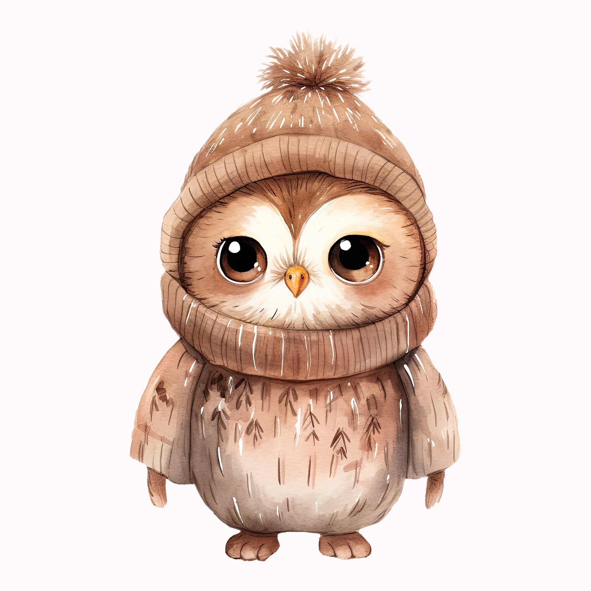 Permanent Sticker Winter Eule Theo