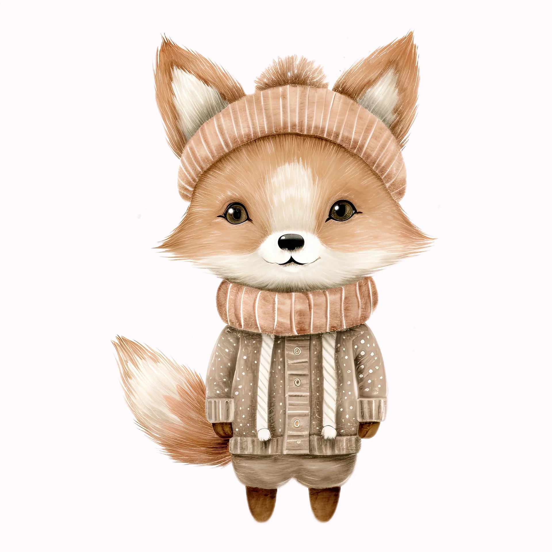 Permanent Sticker Winter Fuchs Milo
