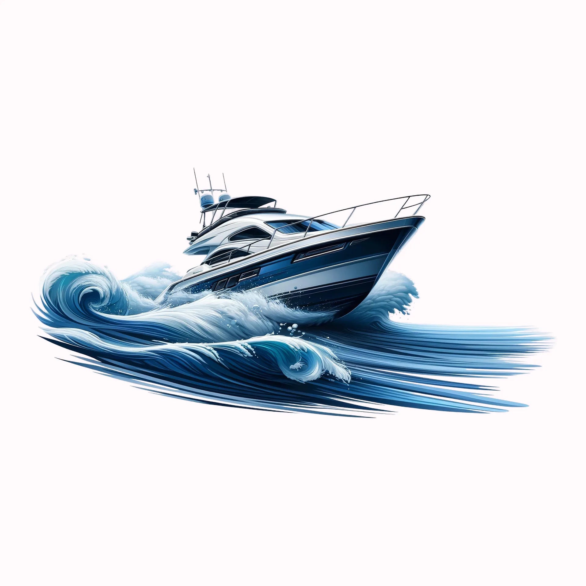 Permanent Sticker Yacht Wasserrakete