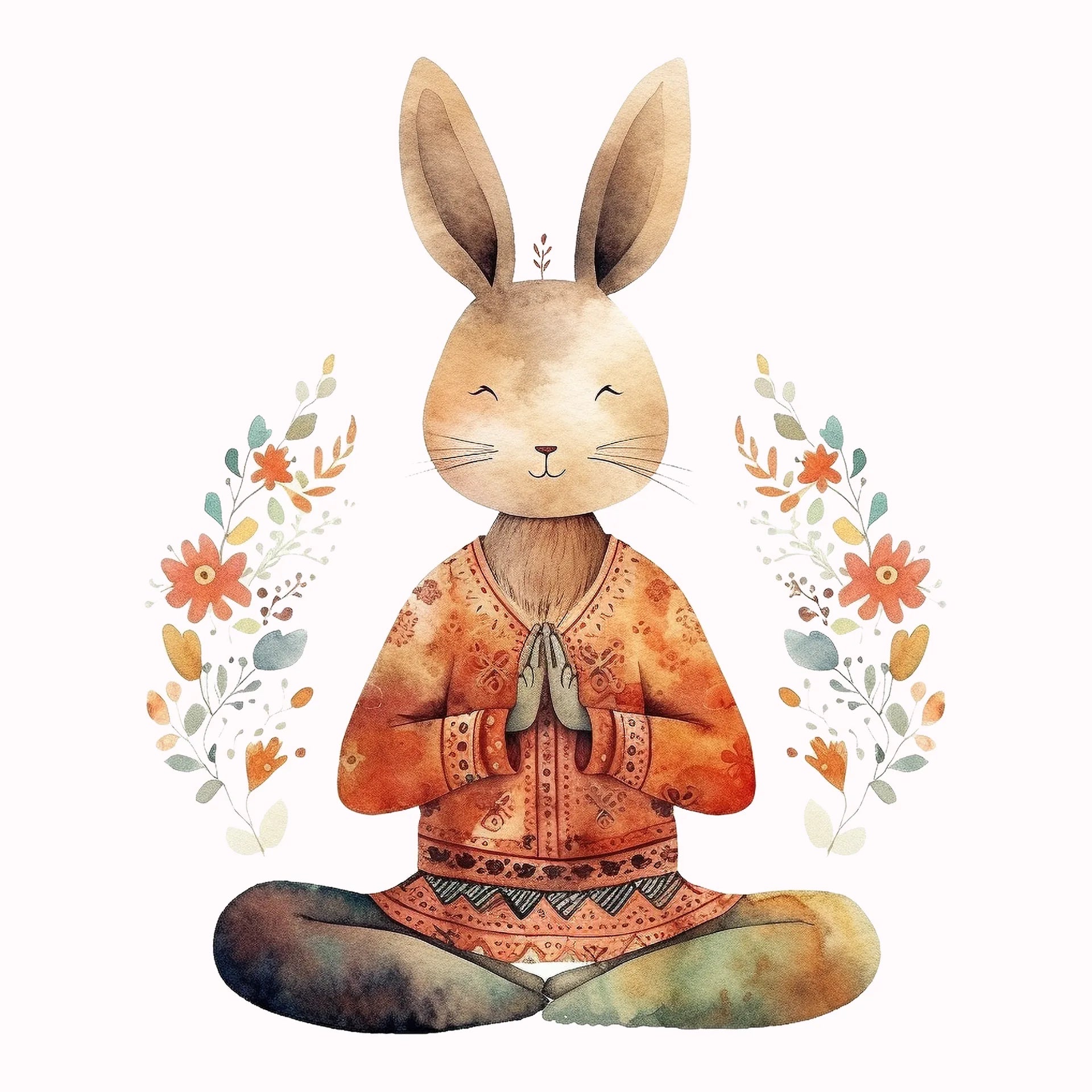 Permanent Sticker Yoga Hase Harmony