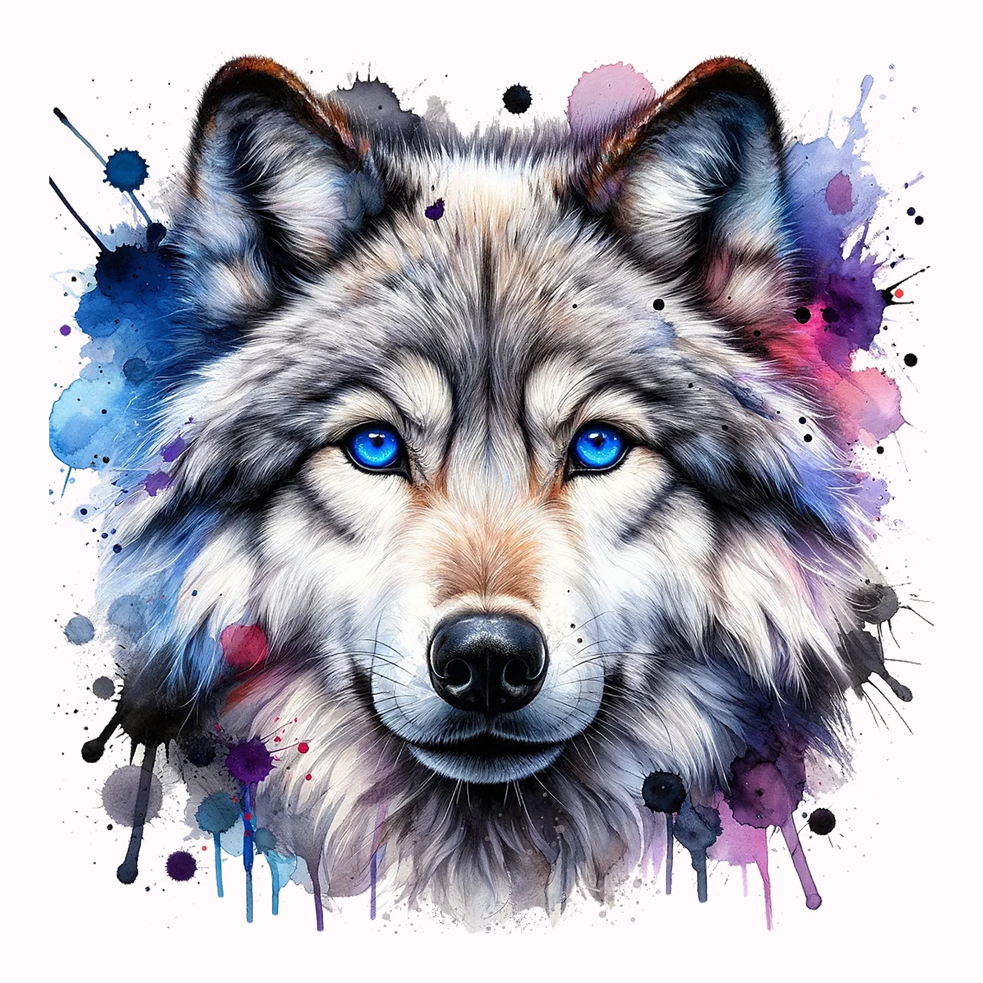 Permanent Sticker Zauberhafter Wolf