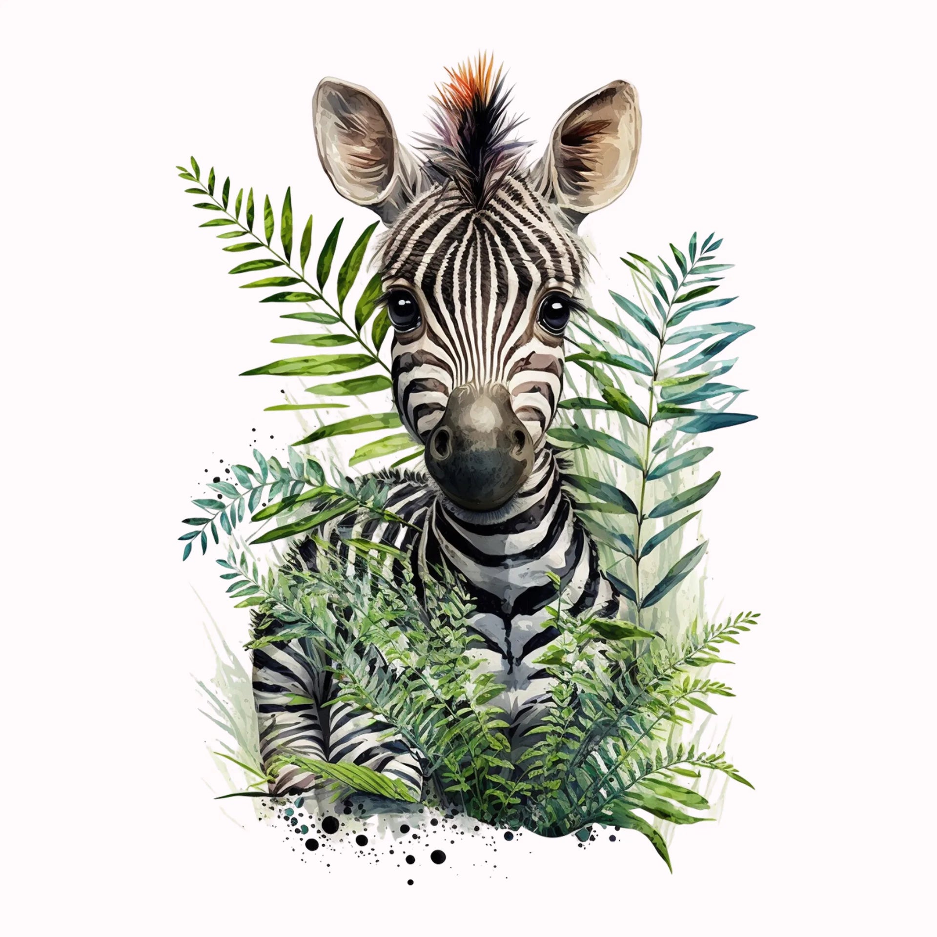 Permanent Sticker Zebra Grün