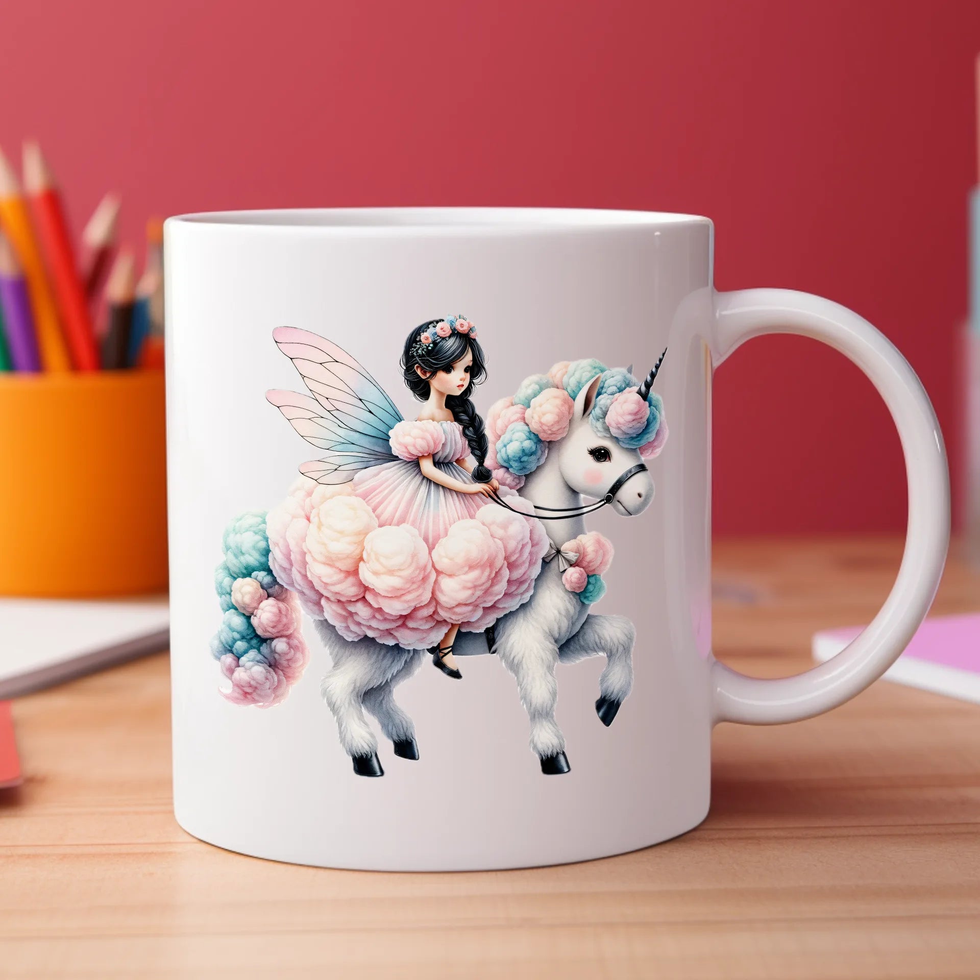 Permanent Sticker Zuckerwatten Fee Einhornschimmer
