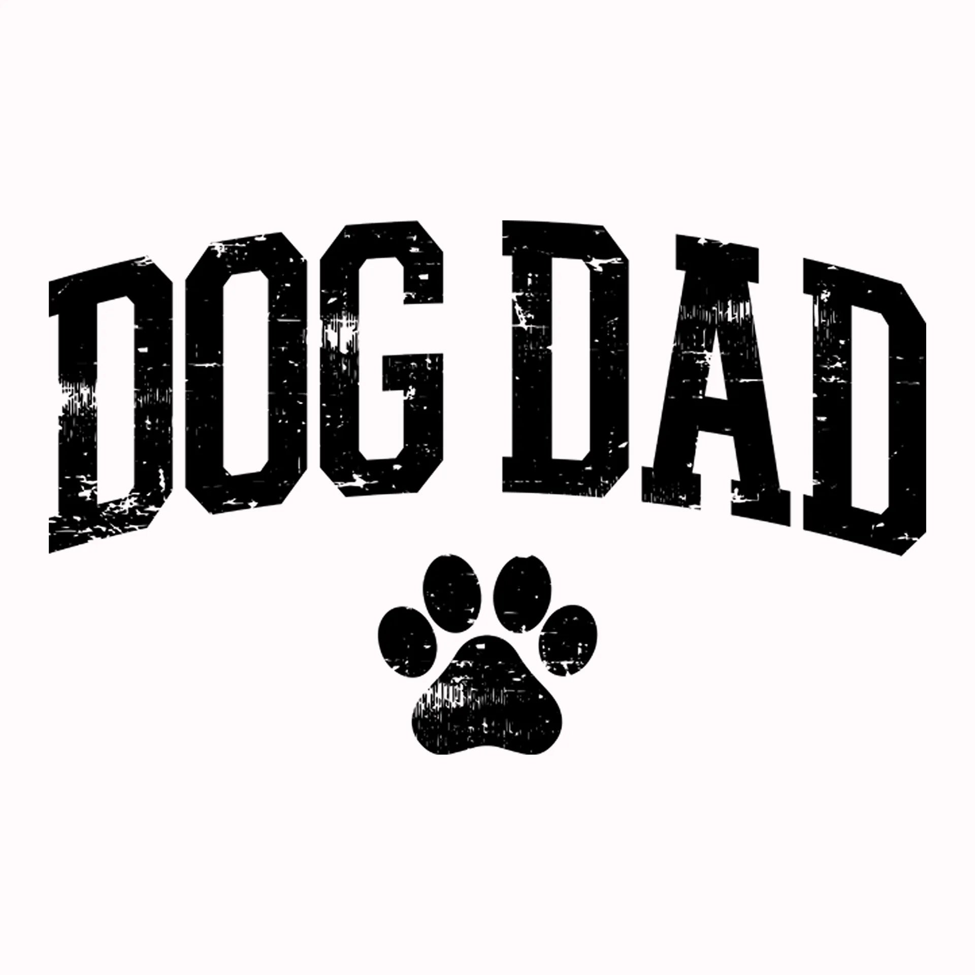 Permanent Sticker Schriftzug Dog Dad schwarz