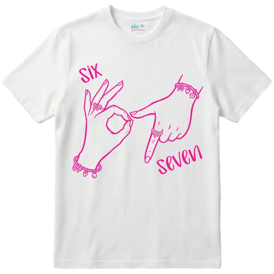Six Seven Hände – Kinder T-Shirt mit Namen | 67 Meme personalisierbar