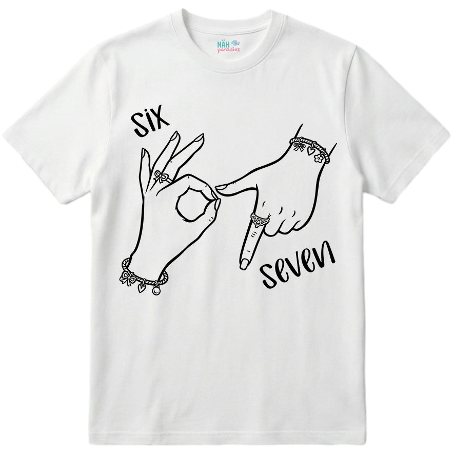 Six Seven Hände – Kinder T-Shirt mit Namen | 67 Meme personalisierbar