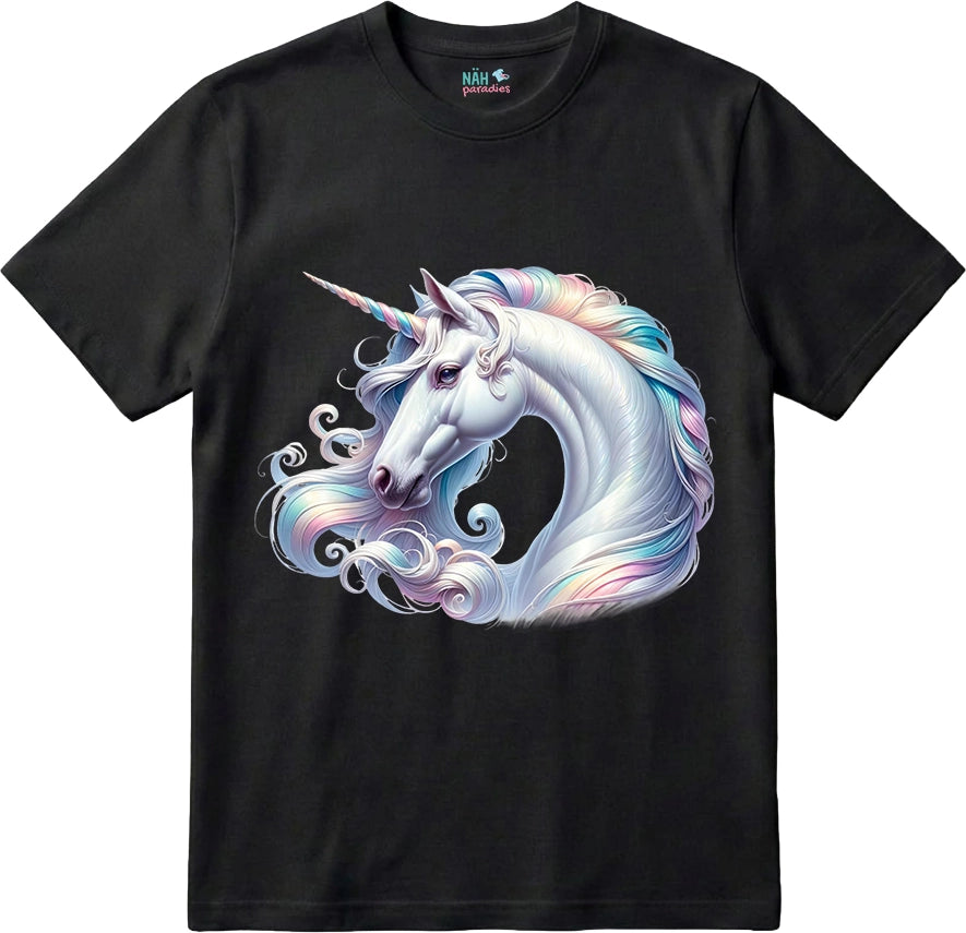 Bio T-Shirt Weißes Regenbogen Einhorn