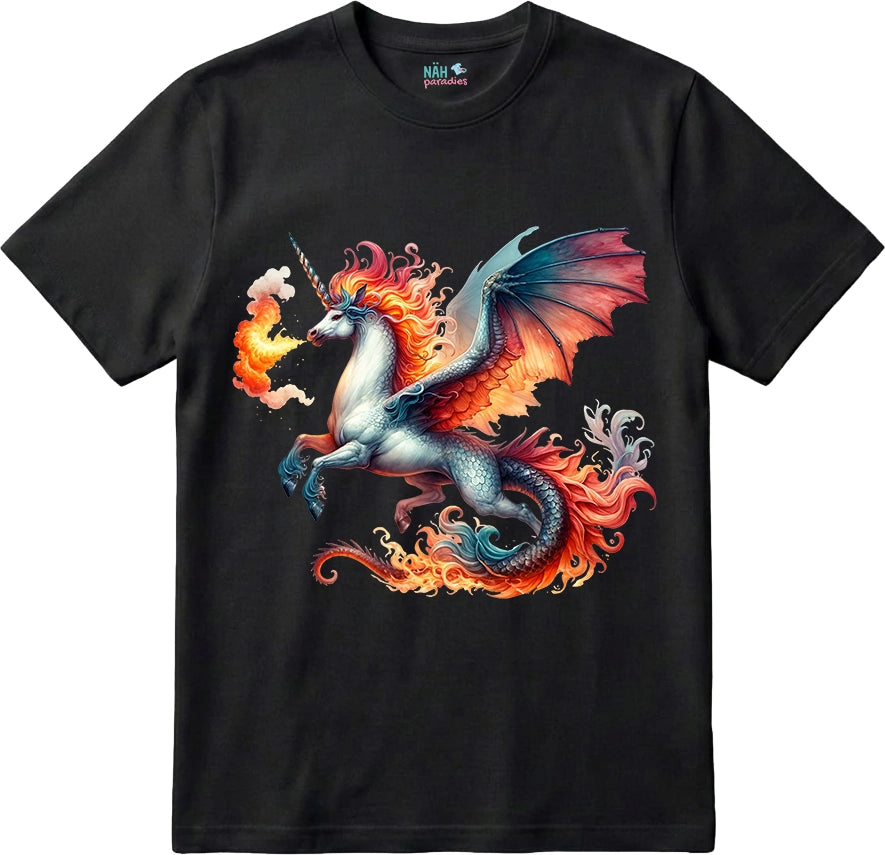 Bio T-Shirt Einhorn Inferno Flügel