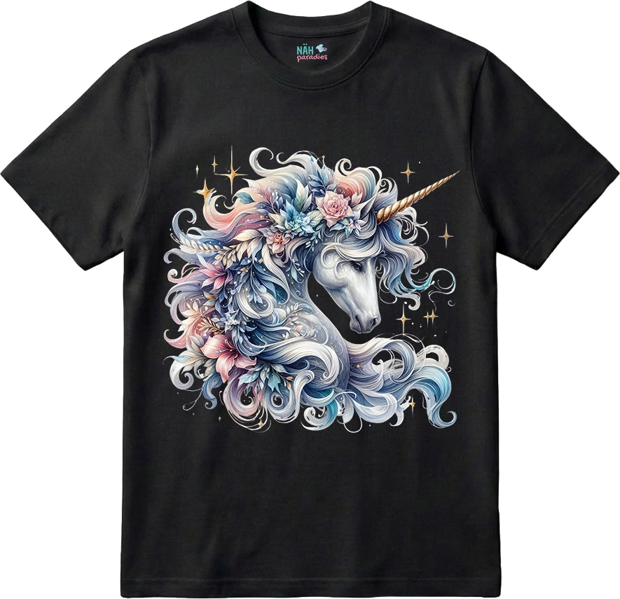 Bio T-Shirt Einhorn Magische Blüten