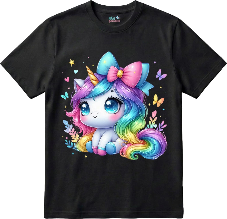 Bio T-Shirt Einhorn Pastelschleife
