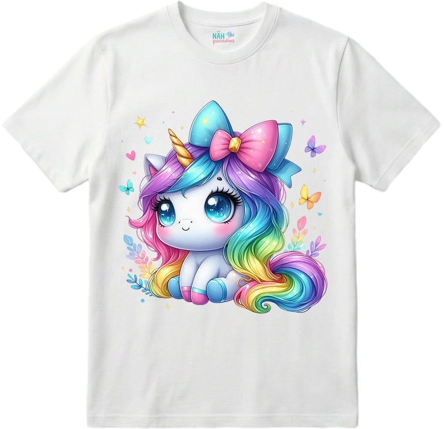 Bio T-Shirt Einhorn Pastelschleife