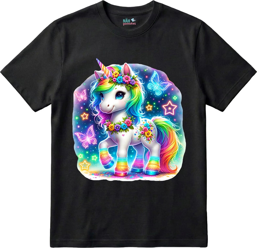 Bio T-Shirt Einhorn Zaria Neonzauber