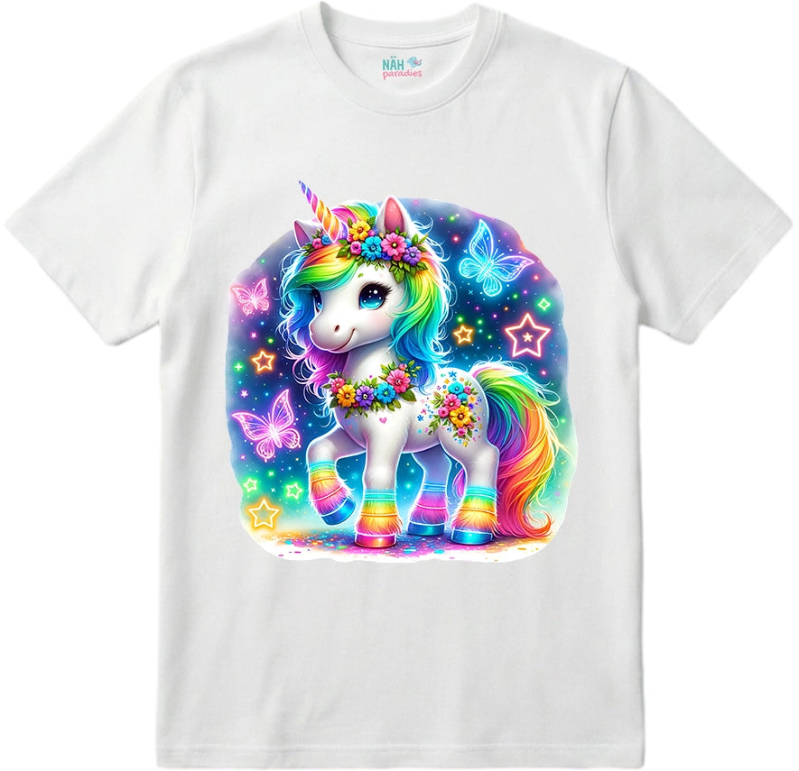 Bio T-Shirt Einhorn Zaria Neonzauber