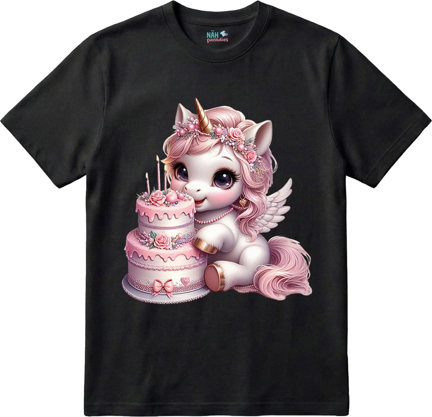 Bio T-Shirt Geburtstags Einhorn Törtchen