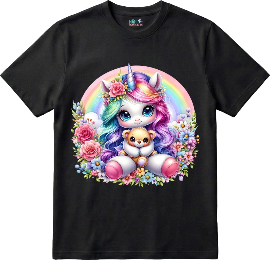 Bio T-Shirt Einhorn mit Teddy