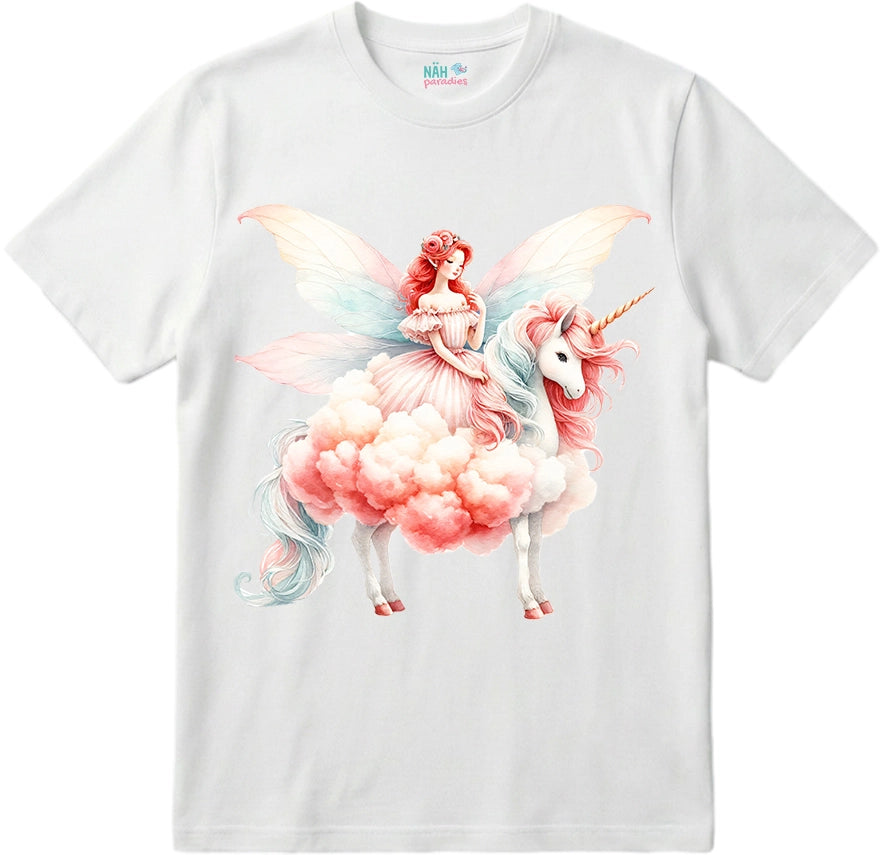 Bio T-Shirt Zuckerwatten Fee Einhornritt
