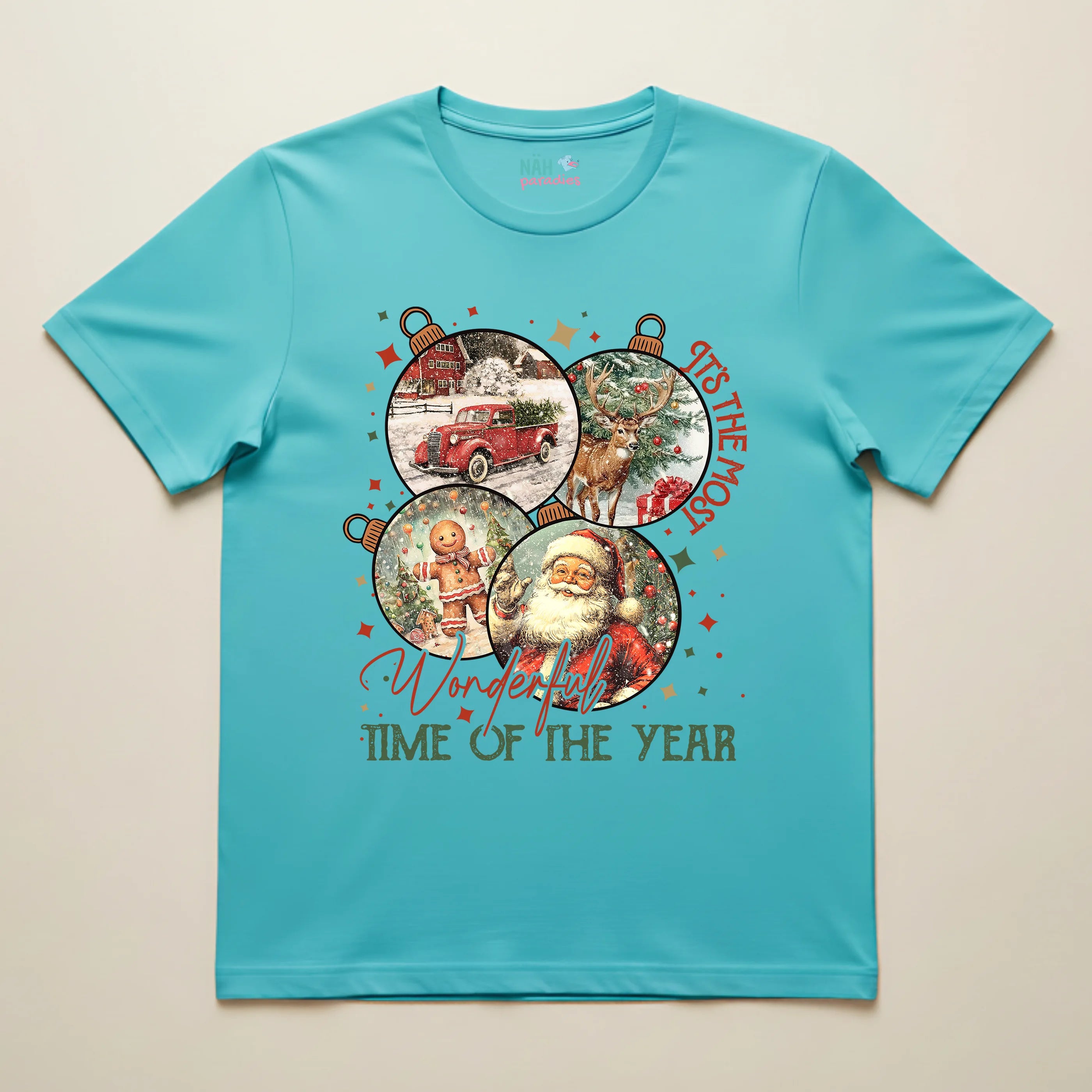 Bio T-Shirt Weihnachtskugeln Nostalgie Mix