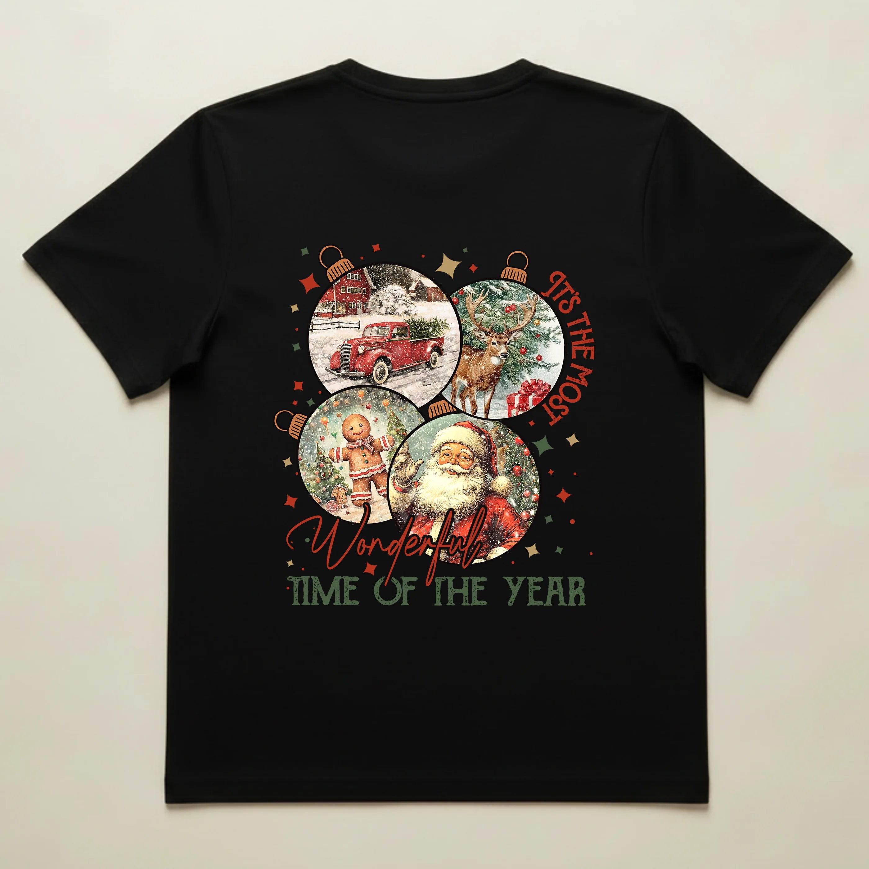 Bio T-Shirt Weihnachtskugeln Nostalgie Mix