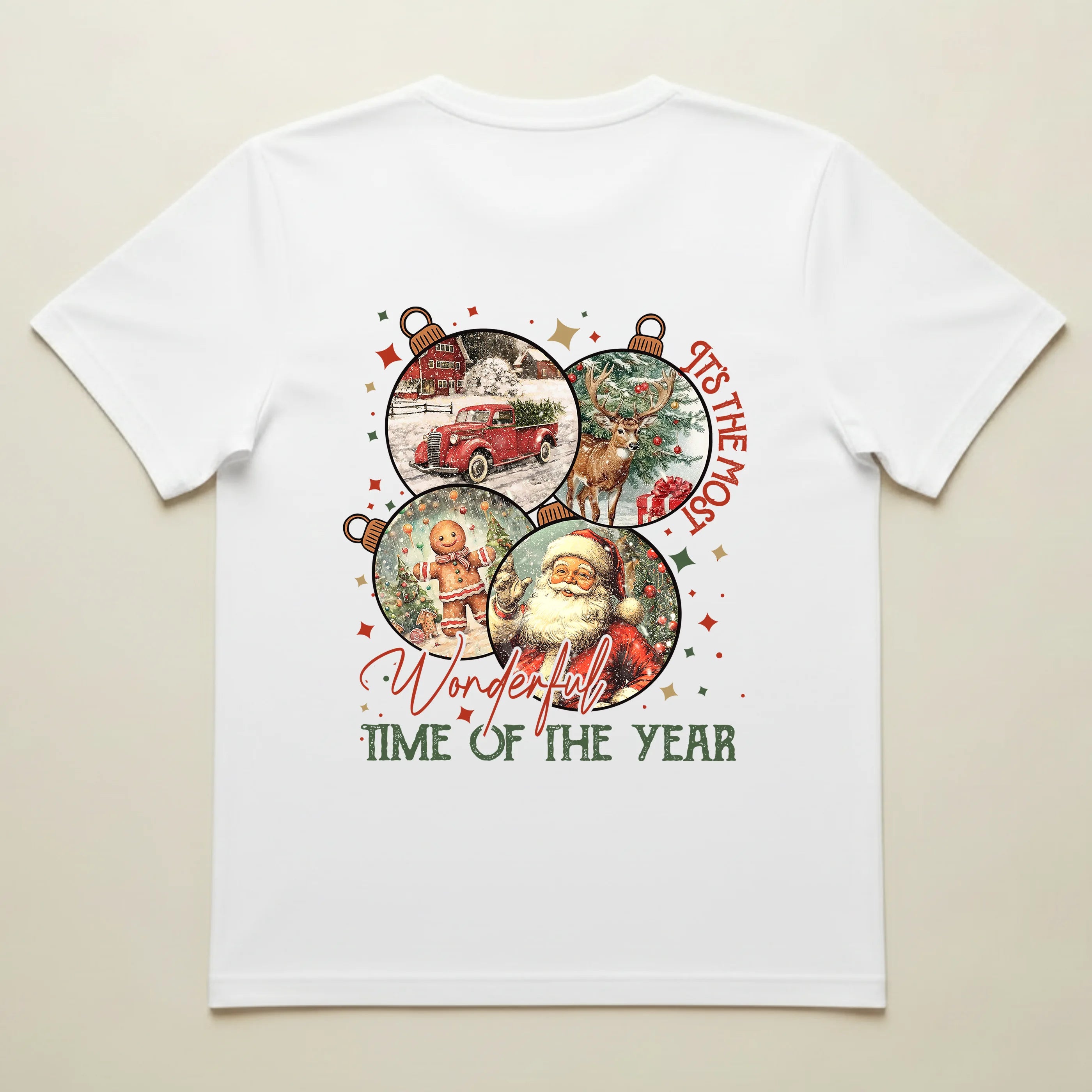 Bio T-Shirt Weihnachtskugeln Nostalgie Mix