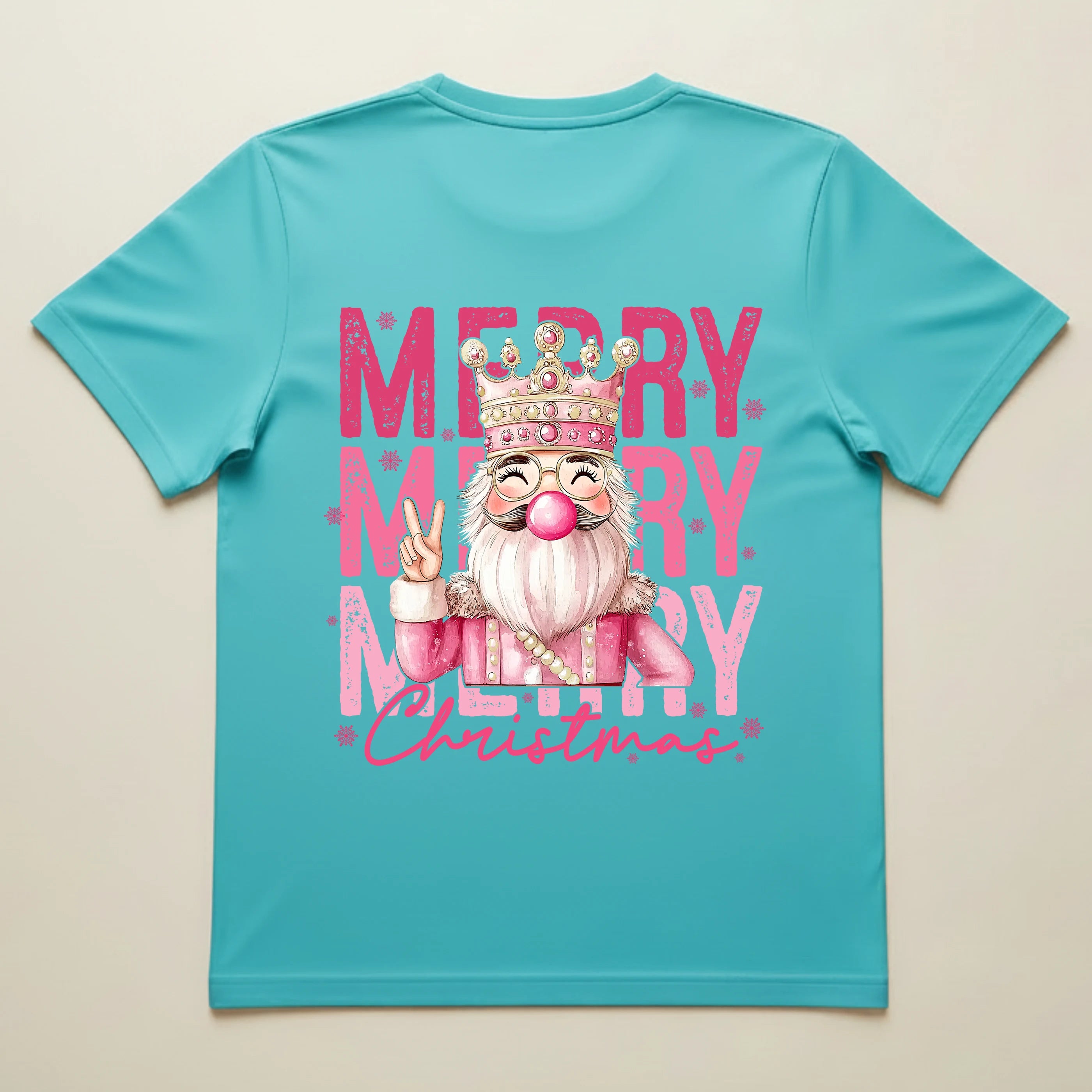 Bio T-Shirt Unisex Merry Christmas Bubblegum Nussknacker