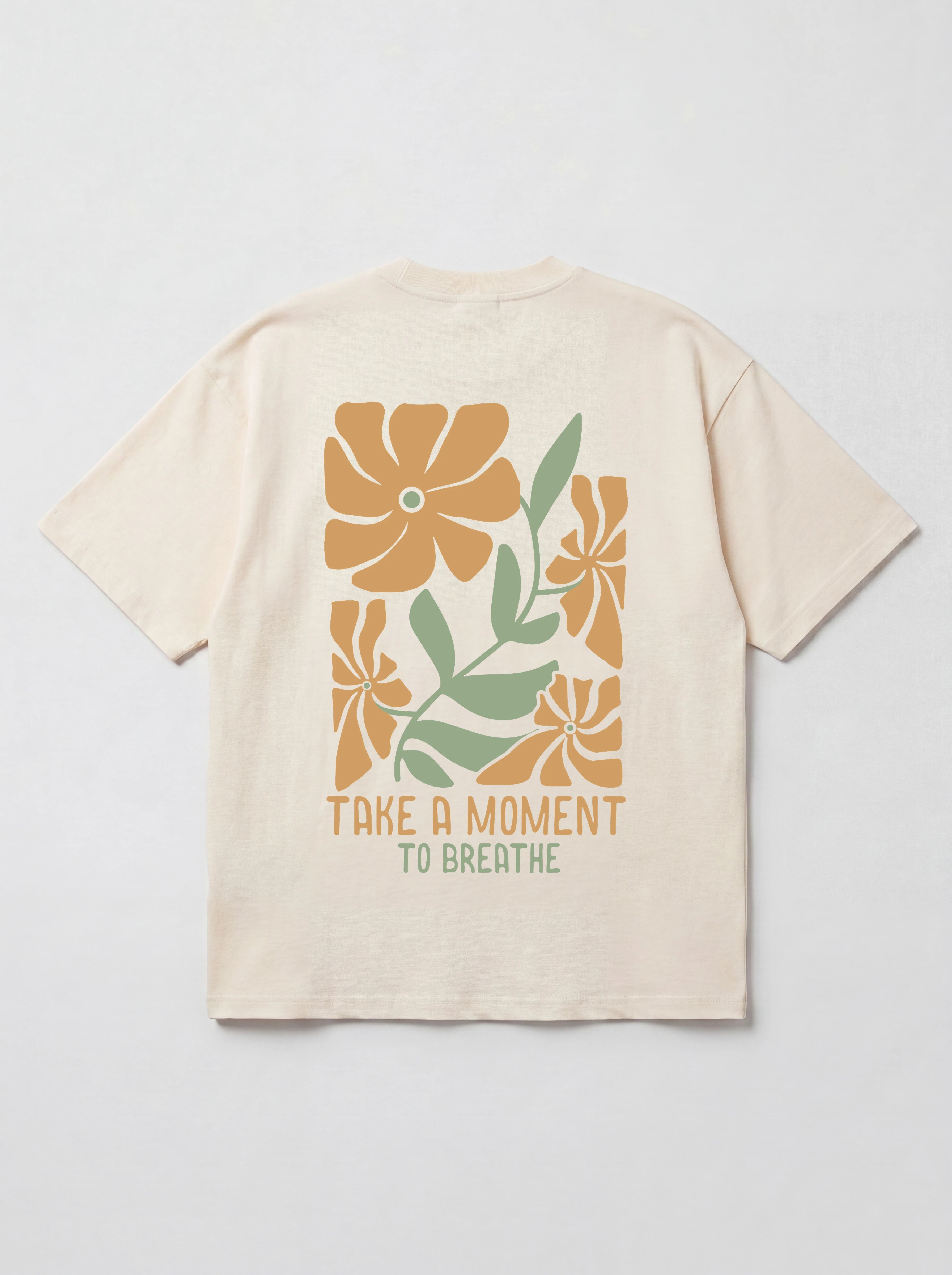 TAKE A MOMENT TO BREATHE GOLDEN - OVERSIZED SHIRT BACKPRINT