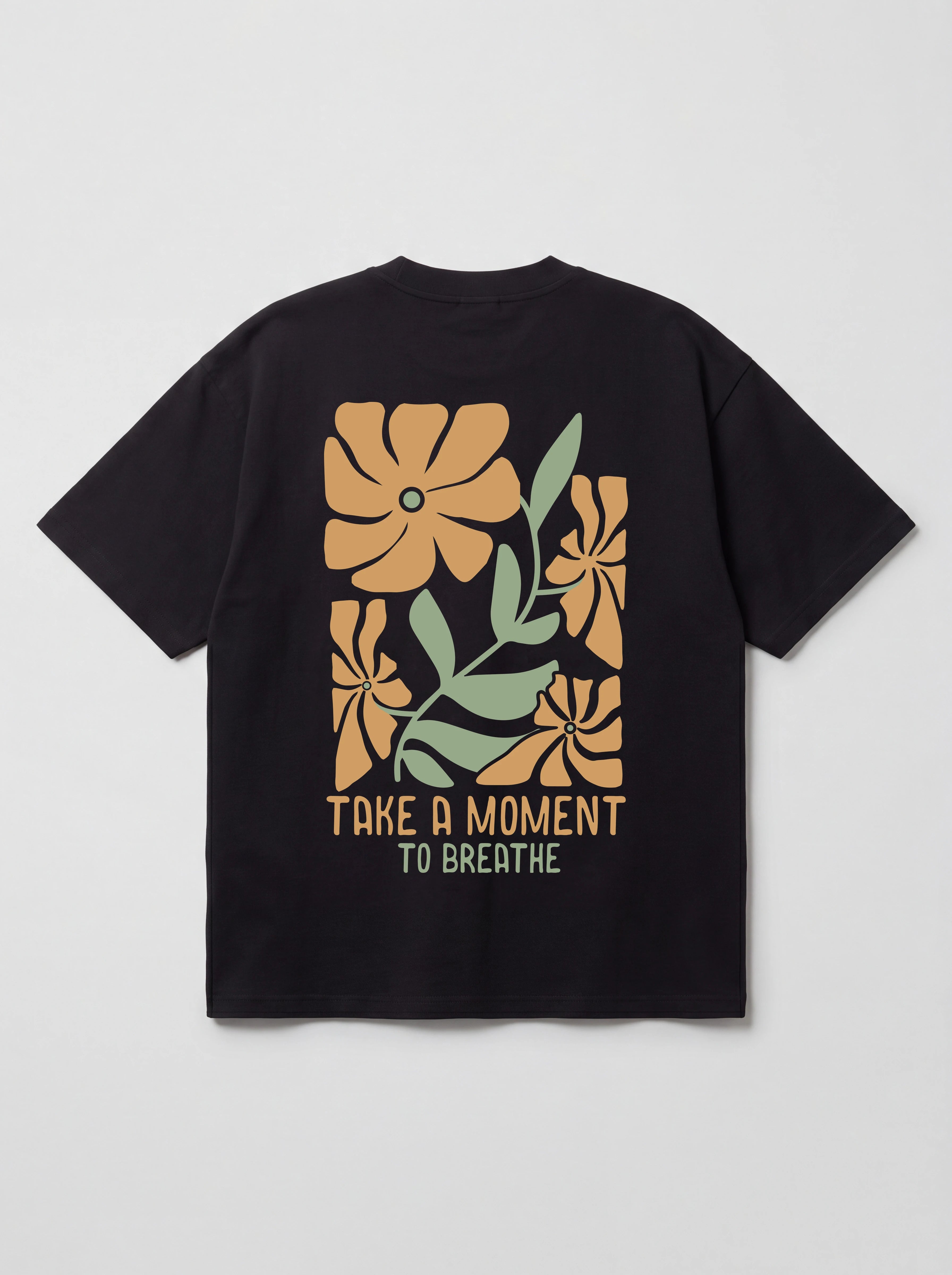 TAKE A MOMENT TO BREATHE GOLDEN - OVERSIZED SHIRT BACKPRINT