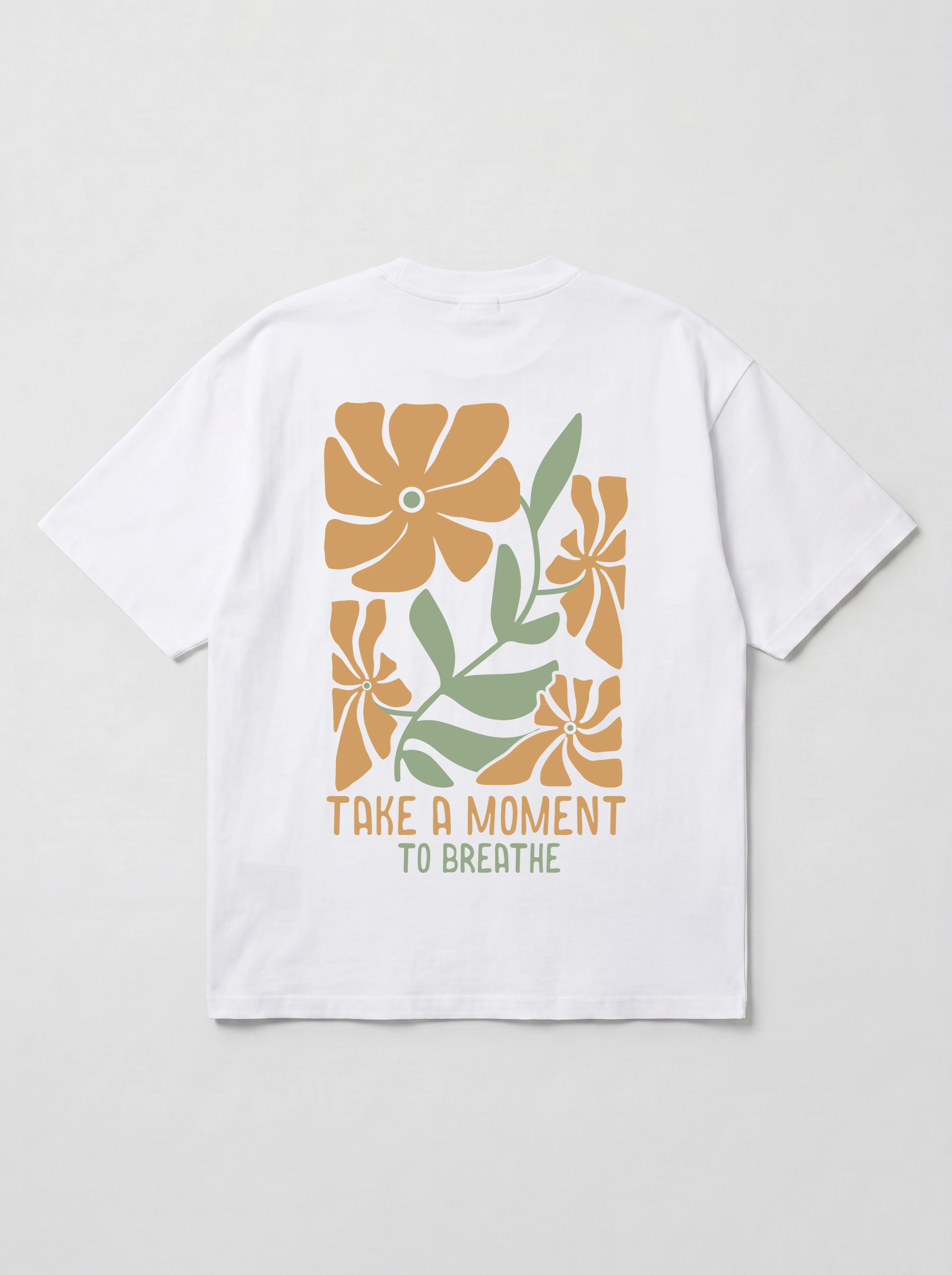 TAKE A MOMENT TO BREATHE GOLDEN - OVERSIZED SHIRT BACKPRINT
